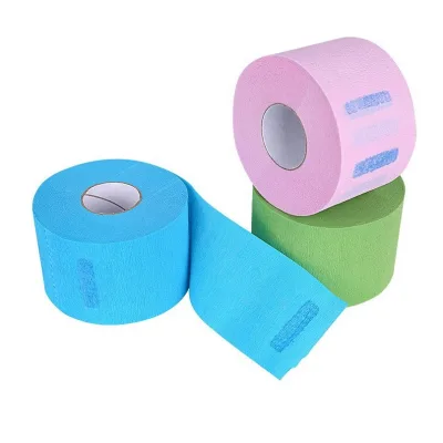 Wholesale Customized Logo Colorful Disposable Paper Neck Strips with Custom Box Packaging MOQ 100pcs for Barber Salon