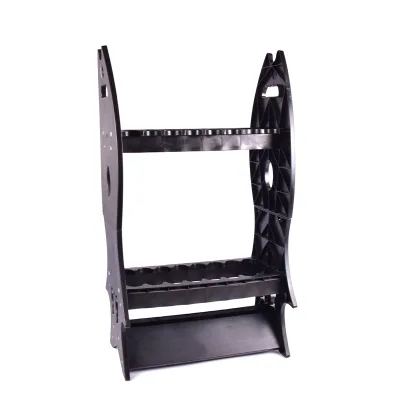 Fast Ship Black Plastic Sea Fishing Dismountable Fish Shape 18 Hole Rod Holder Stand