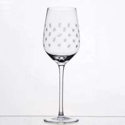 Hot Selling Handmade Clear Glass Wine Goblet, Colorful Stem Wine Glass for Wedding Dinner Party Home Bar Decor