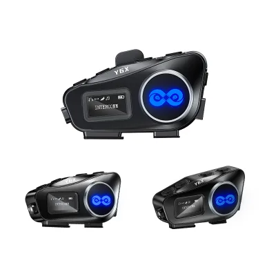 Y6X Eco-friendly HIFI Sound Quality Helmet Wireless Headphones 2people Intercom and Musicshare 500M Quick Pairing