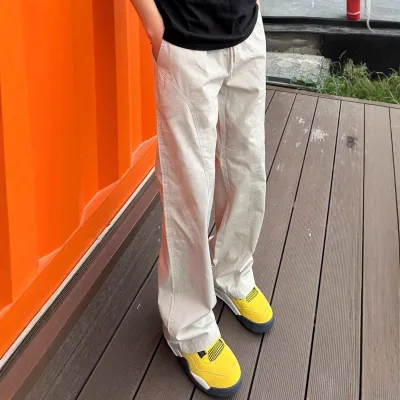 American-style Trendy Bootcut Quick-dry Pants, Men's High-rise Boot-cut Casual Trousers, Individual Loose-fit Utility Pants