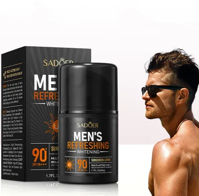 Private Label Organic Natural Tinted Best Mineral Body Sunscreen Cream Moisturizer Whitening Organic Men SPF 90+ Sunscreen Cream