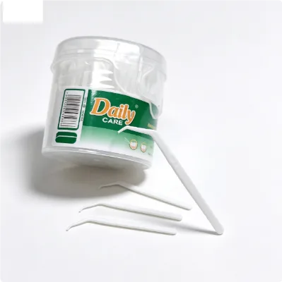 Hot Selling Dailycare WEIHAI Made Disposable Plastic Curved Hook Toothpicks for Mid Eastern Markets Teeth Cleaning