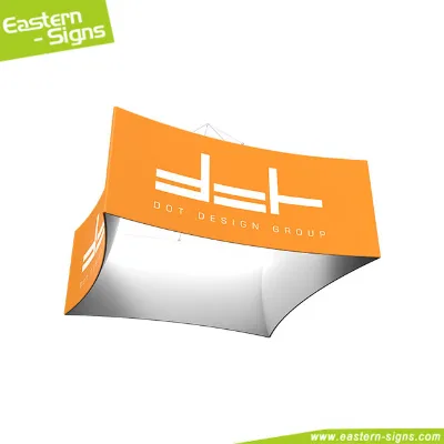 Eastern Signs Promotional Easy Install Event Custom Aluminum Angle Hanging Banner Tension Fabric Square Hanging