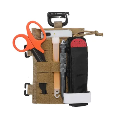 Tactical Molle Panel Laser-Cut Patch Display Board with Zipper Pouch Modular Holder for Morale Patches & EDC Gear