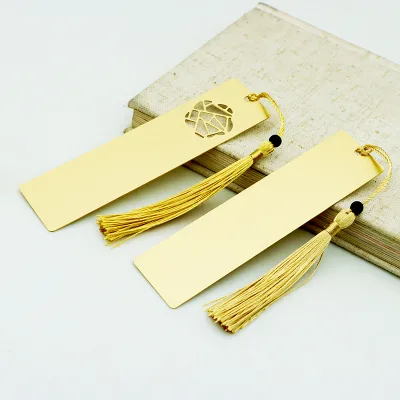 Souvenir Gifts Museum Bookstore Custom Metal Brass Bookmark Ruler With Tassel