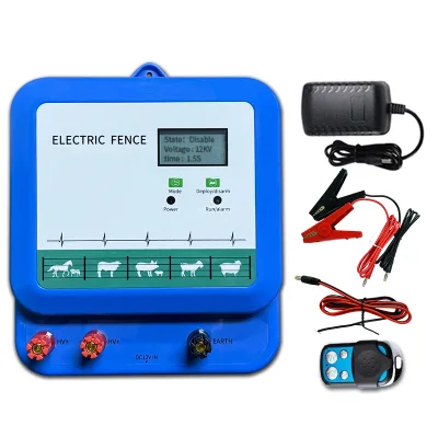 Electric Fence Energizer with Broken Wire Alarm for Farm and Sport Fences Metal Frame Easily Assembled