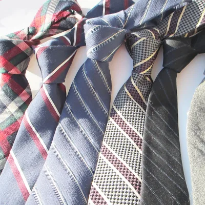 Men's Classic Casual Slim Silk Wool Ties for Wedding Parties Cosplay Formal and Informal Occasions Plaid Stripe Wholesale