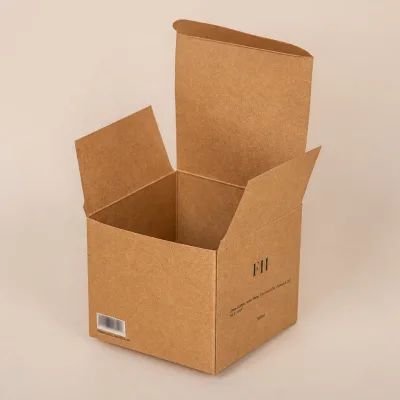 Wholesale Custom Kraft Tuck Top Folding Carton Box Recyclable Brown Paper Cosmetic Packaging for Body Cream Jar with Logo Print