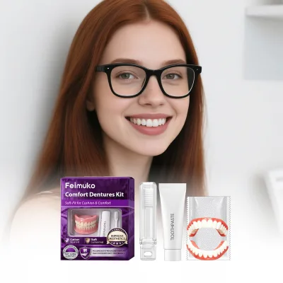 New Arrival Whole Mouth Denture Cover Kit With Brush Toothpaste Cleaning Care Complete Arch for Confidence Boost