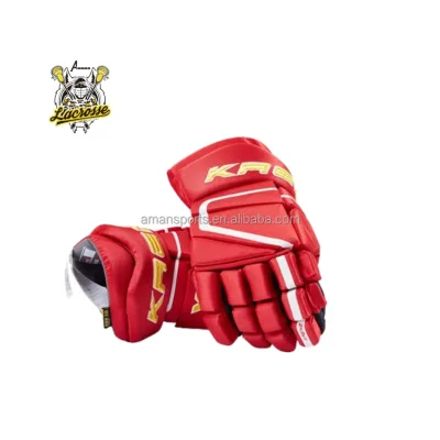 Factory Specializes in Manufacturing 8''-15'' Junior High-Grade Professional Hockey Goalkeeper TrainGloves Back Roll Design