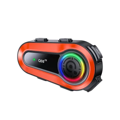 Shock Bass Q08-2x IPX-7 Waterproof Digital Battery Display Volume Control Precise Operation High Battery Life Motorcycle Helmet