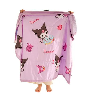 2025 New Summer Kids Blanket Lunch Break Portable Blankets Cute Melody KT cat Cartoon Soft Summer Quilt