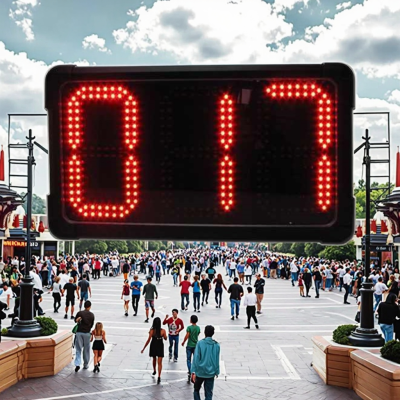 Aluminium Alloy Frame IP65 Waterproof Multifunction Countdown Countup 999 Days Timer Digital Outdoor Spaces People Flow Counter