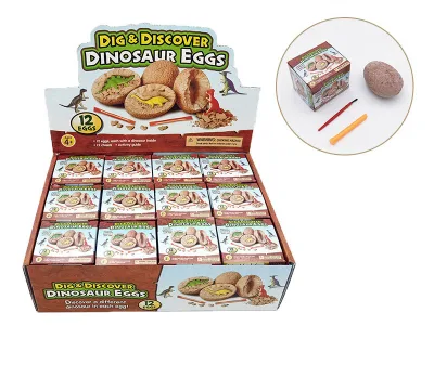 12pcs Easter Eggs Excavating Archaeological Toy Dino Egg Excavation Kit STEM Dinosaur Dig Kit Toys