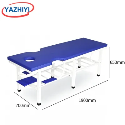 YAZHIYI 6-Leg Chiropractic Massage Table Side Notch Face Hole Phone Board Storage Shelf Physiotherapy Bed