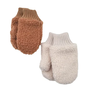 Winter Warm Fleece Thickened Baby Kids Gloves with Touchscreen & Needle Detection for Outdoor Cycling & Sports