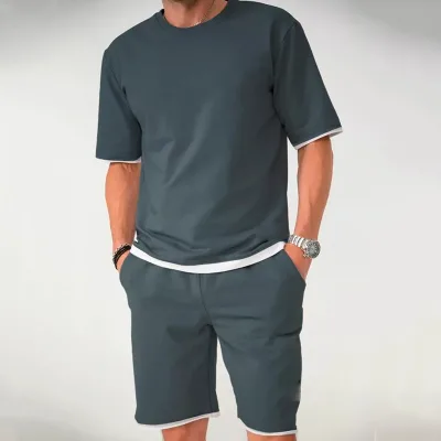 High - Quality Mens Patterned Pajamas Sets, Lightweight Material, Suitable for a Comfortable Home Wear Pajamas Sets