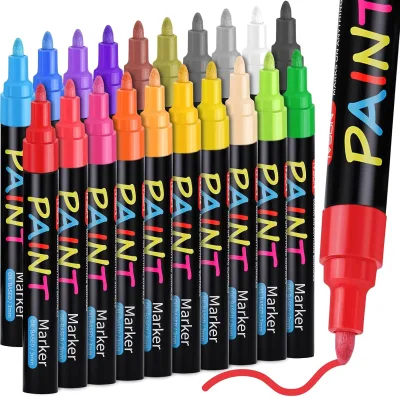 Artist Stationery Acrylic Paint Markers Art Brush Tip Sketch Drawing Twin Marker for Students