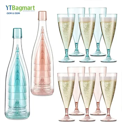 Hot Sales Eco-Friendly Feature and Plastic Type Plastic Drinking Champagne Glass
