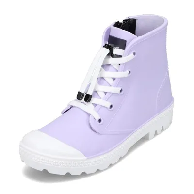 Wholesale Black Kids Rainboots for Boys & Girls Waterproof EVA Insole, Lace-Up Style for Winter, Summer, and Autumn