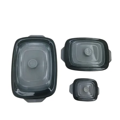 Multi Sizes Casseroles Cookware Gradient Gray Dish Ceramic Casserole Set Sustainable Kitchen Pots Support Kitchenware Hot Pots