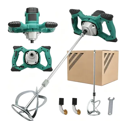 Corded Electric DIY Hand Mixer Paint Mortar Stirrer Double Helix Paddle 2 Carbon Brushes Wrench Wholesale OEM ODM Hehong