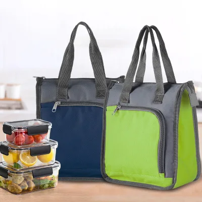 2026 for Hot Sale JF Insulated Ice Pack Foldable Portable Oxford Cloth Lunch Box Bag with Zipper Closure