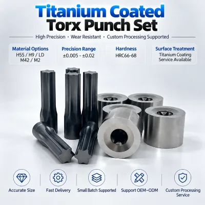 Source Factory TiCN-Coated Torx Punch Set, High Precision Cold Heading Die for Torx Socket Screw, Custom Available
