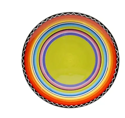Tequila Sunrise Salad Dessert Plate Multi Colored 9 inch plates ceramic Dishes OEM