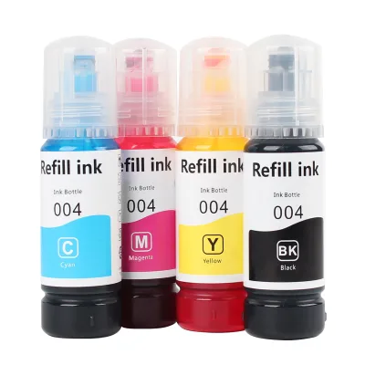 003 004 Ink Premium Compatible Color Water Based Bottle Refill Bulk Inkjet Ink 003 for Epso L1110/L3100/ L3150/L5190/ Printer