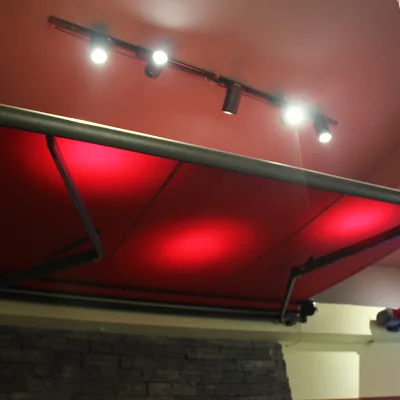 Garden Retractable Awning Aluminum Frame Window Awnings With LED