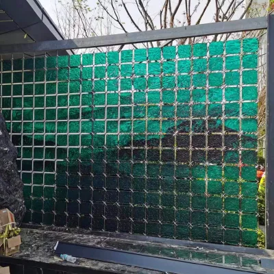 Customized High Quality Building Decorative Ice Crystal Patterned Glass Brick Hot Melt Glass Blocks for Wall Clear