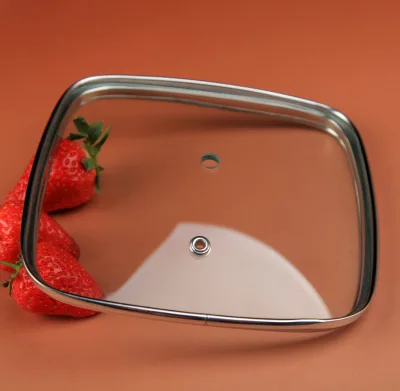 Square High Quality Universal Pot Lid Tempered Glass Lid