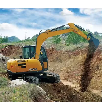 XE75DA HEAVY-DUTY CHAMP 7.5t, 0.30m³ Bucket Crawler Mini Ex, Stable Chassis for Farm, Municipal, Landscaping Earthwork Jobs