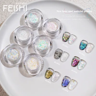 New Arrivals Stunning Holographic Flakes Powder Private Labels for Nail Art Coating Pigment