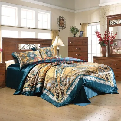 19mm 100% Silk Luxury Bedding Fitted Bottom Sheet Soft Bed Sheets 500 Thread Count Satin