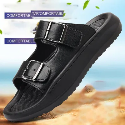 Simple Style Hot Sale Beach Sandals Wholesale Outdoor Slide Sandals Soft Customized High Quality Casual Stain Resistant Buckle