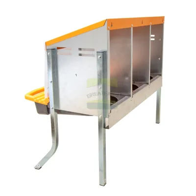 Galvanized Steel Chicken Nest Box Roll Away Design EB Series Multi Hole Poultry Egg Laying