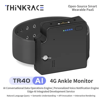 4G GPS Tamper Proof Ankle Tracker Bracelet with Two Way Communication Hardware Fixed AI Unlimited
