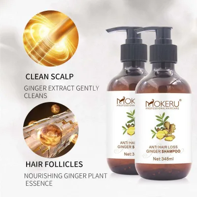 For Organic Ginger Shampoo Deep Cleansing Hair Roots Nourishing Scalp Oil Control Anti Dandruff Loss Care Strengthening