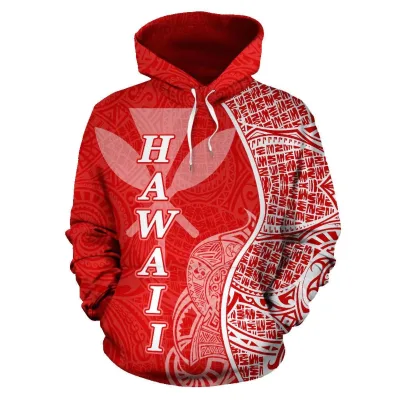 Cheap Custom Mens Hoodies Hawaiian Hibiscus Flower Polynesian Tattoo Print Factory Made Fit Long Sleeve Pocket Men Sweatshirt