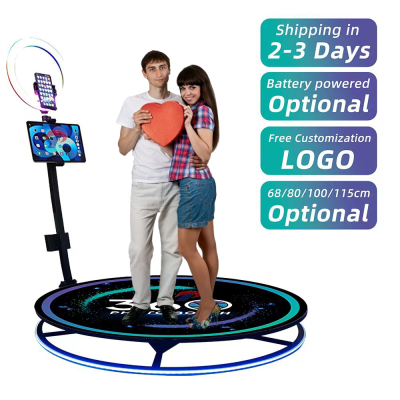360 Photo Booth Rotating Machine Selfie Sharing Station Photoboot 115 cm 360 Photo Booth
