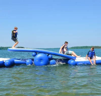 Water Park Equipment Inflatable Game Toy Balance Ramp Floating Activity Island