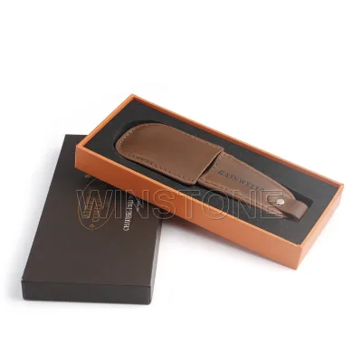 Gift Box Packing Stainless Steel and Leather Custom Shoehorn