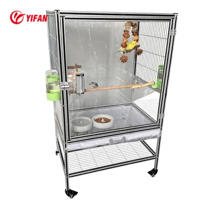 Wholesale Parrot Pigeon Breeding Wire Cage Put Outdoor Factory Large Sliver Parrot Metal Wire Cage Quail Bird Cage