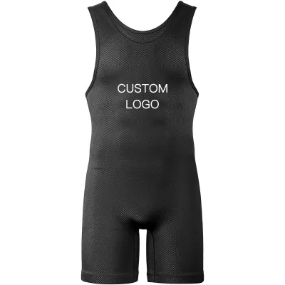 Men's Plus Size Custom Logo Weightlifting Wrestling Singlet No MOQ Digital Sublimation Team Martial Arts Wear Straightforward