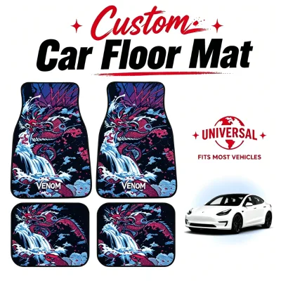 Custom Printed Universal Car Floor Mats Auto Car Carpet Mat Custom Floor Mats for Automobile Interior Wholesale Supply