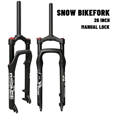 bernee Air Front Suspension Fat 26 Inch Aluminum Alloy Air Fork 130mm Travel Shock Suspension 4.0 Fat Tire Fork Bike Accessories