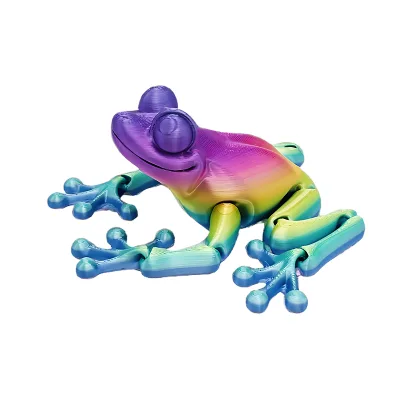 18CM OEM 3D Printed Articulated Frog Model Creative Collectible Figurine Desk Decor Toy Custom Bulk Order Manufacturer Wholesale